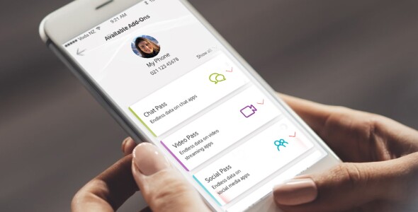 Vodafone pass options shown on a mobile phone screen