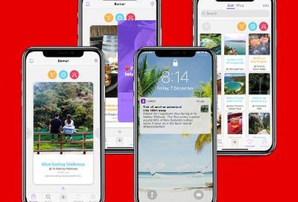 Different phone screens showing Ronmar app
