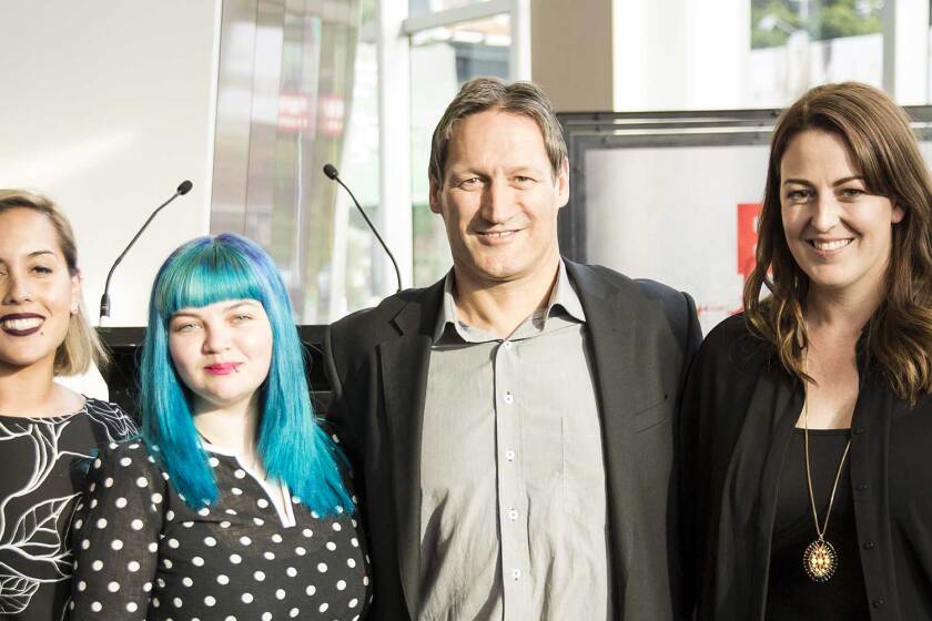 CEO Russell Stanners and Vodafone Foundation World of Difference recipients