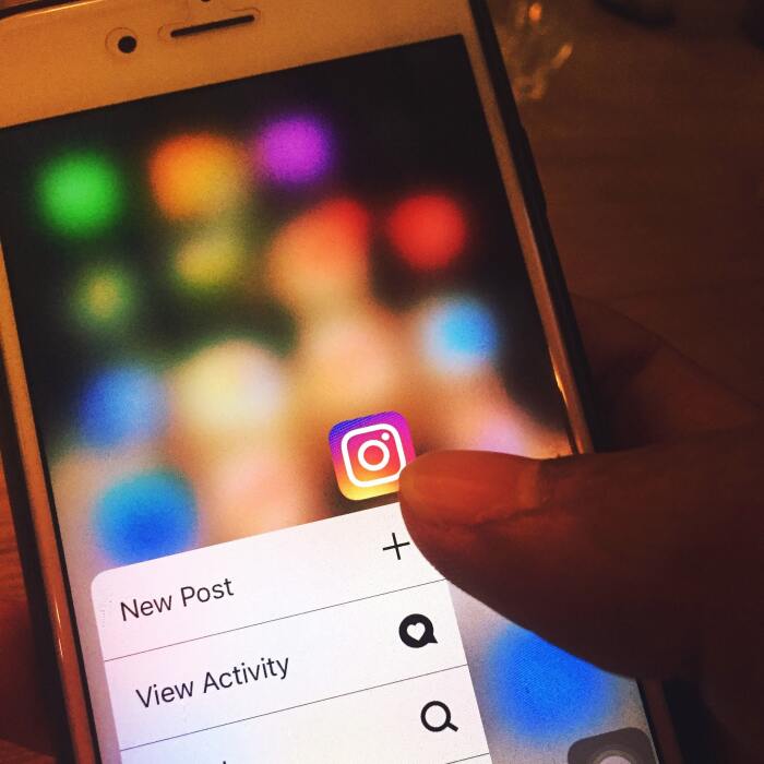 Close up view of Instagram App on a phone.