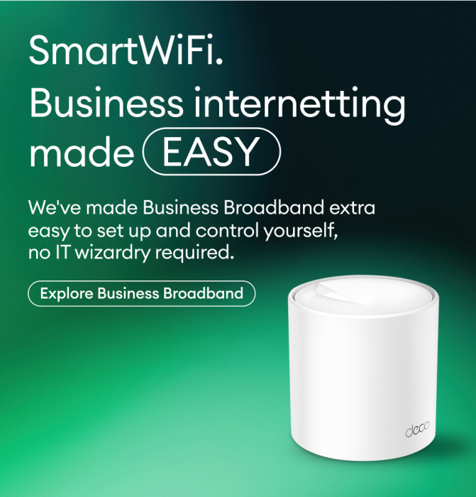 SmartWiFi. Business internetting made easy. We've made Business Broadband extra easy to set up and control yourself.  Explore Business Broadband.