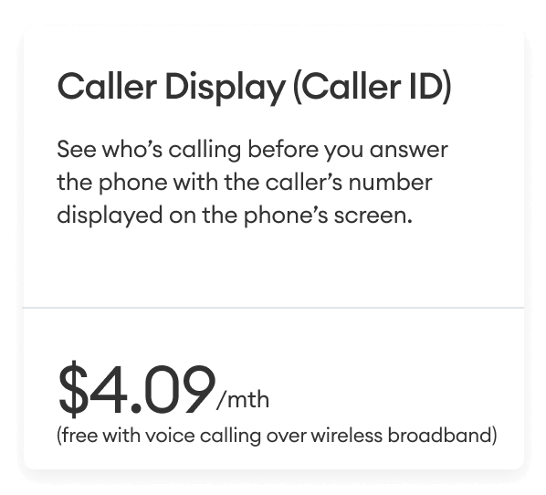 Caller Display (Caller ID)