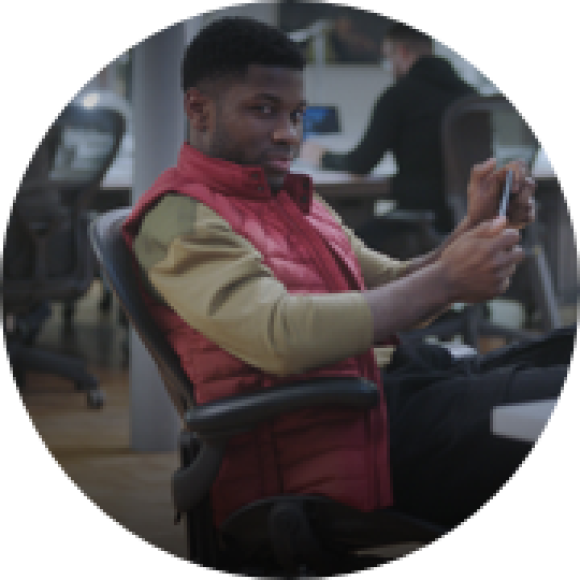 Image of person in gaming chair