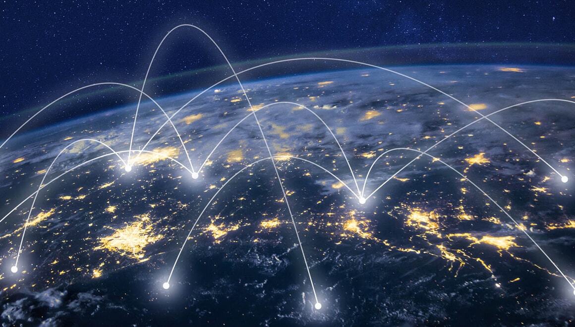 image of cities connecting through internet