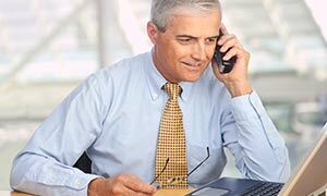 Man talking on phone