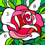 Happy colour by numbers logo