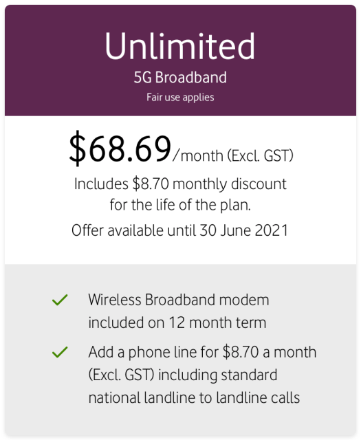 Unlimited 5G Broadband