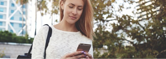 Woman using mobile phone